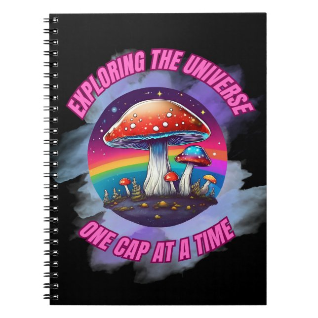 Funny mushroom slogan notebook notizblock (Vorderseite)