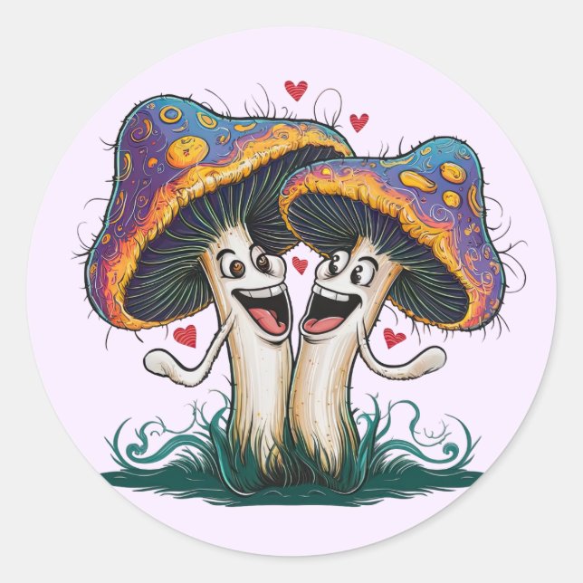 Funny Mushroom Sticker Set (Vorderseite)