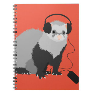 Funny Music Lover Ferret Notizblock