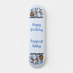 Funny Musical Mouse Geburtstagsgeschenk Skateboard