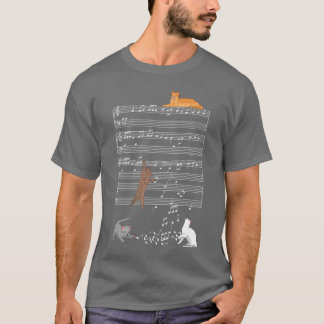 Funny Musicats Cat and Music Lover Cat Freund T-Shirt