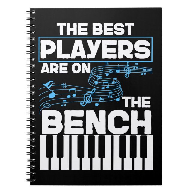 Funny Musician Keyboard Piano Player Notizblock (Vorderseite)