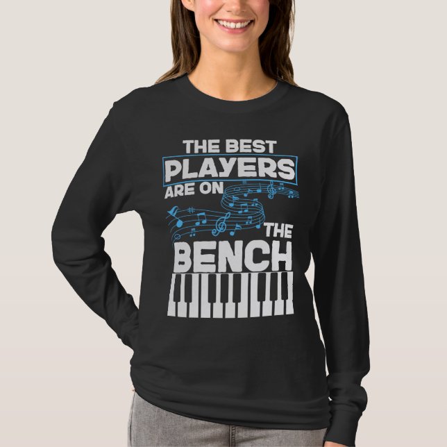Funny Musician Keyboard Piano Player T-Shirt (Vorderseite)