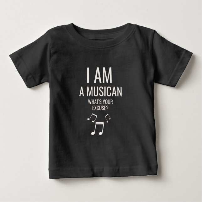 Funny Musician Quote Musiknotens Spaß Baby T-shirt (Vorderseite)