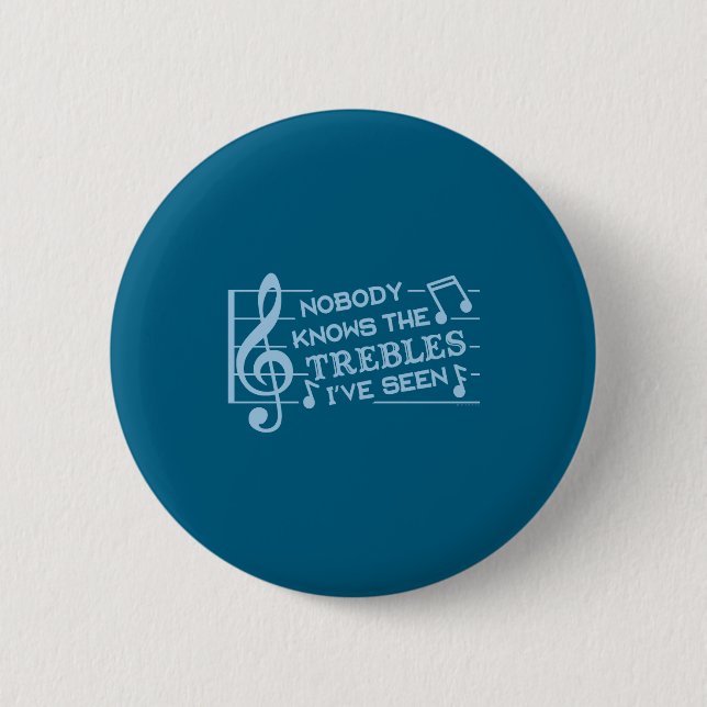 Funny Musicians Treble Joke Pun Music Teachers 2  Button (Vorderseite)