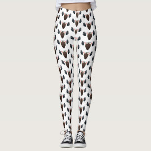 Funny mussel arbeitet an Cartoon Illustration Leggings