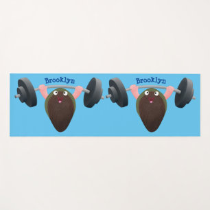 Funny mussel arbeitet an Cartoon Illustration Yogamatte