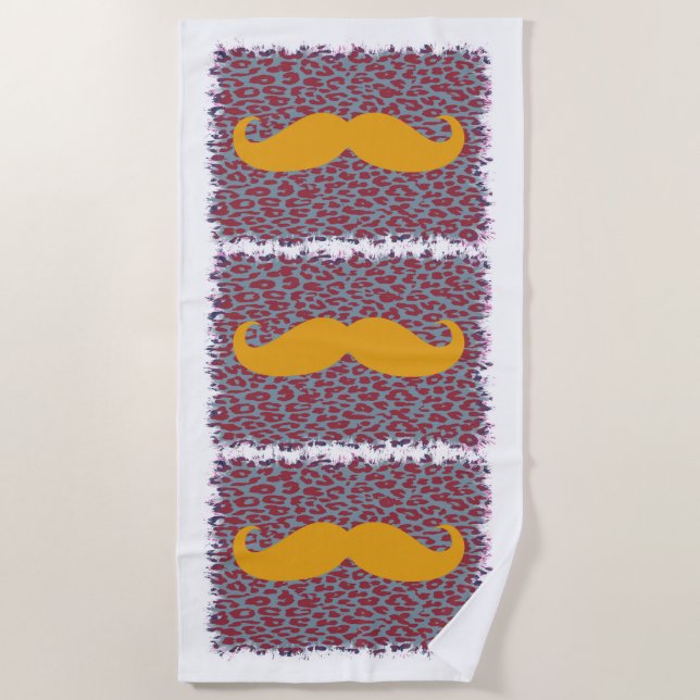 Funny Mustache #15 Strandtuch (Vorderseite)