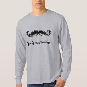 Funny Mustache benutzerdefinierte Text-Shirts & Ja T-Shirt