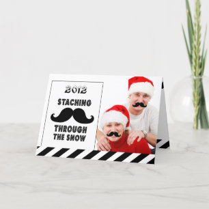 FUNNY MUSTACHE CARTE D'ACCUEIL PERSONNALISABLE POU