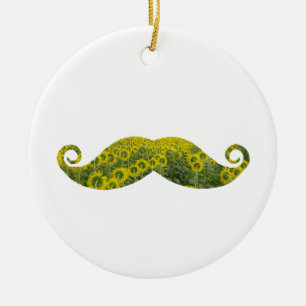 Funny Mustache Circle Ornement