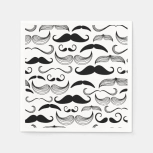 Funny Mustache Design Serviette
