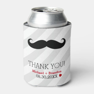 Funny Mustache Gay Gastgeschenk Hochzeit Dosenkühler
