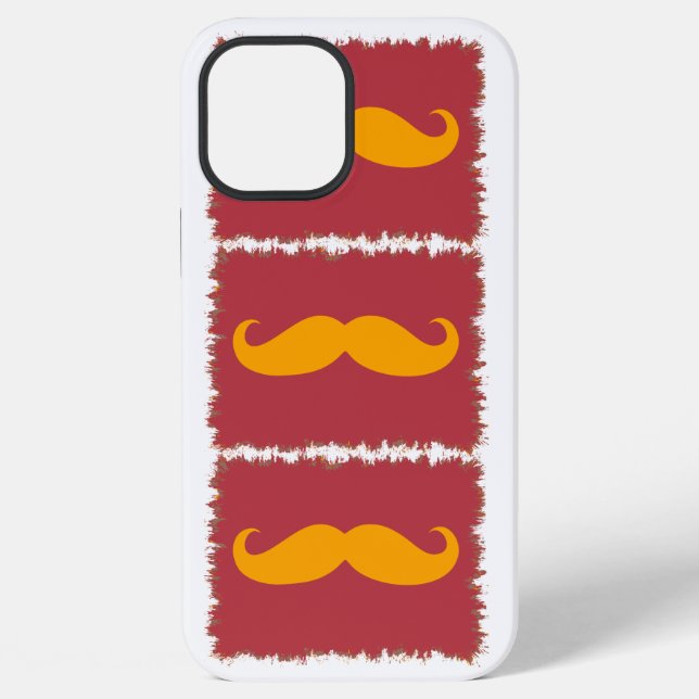 Funny Mustache iPhone 12 Pro Max Hülle (Rückseite)