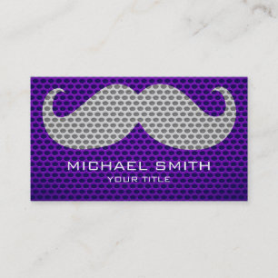 Funny Mustache Metal Hole #3 Visitenkarte