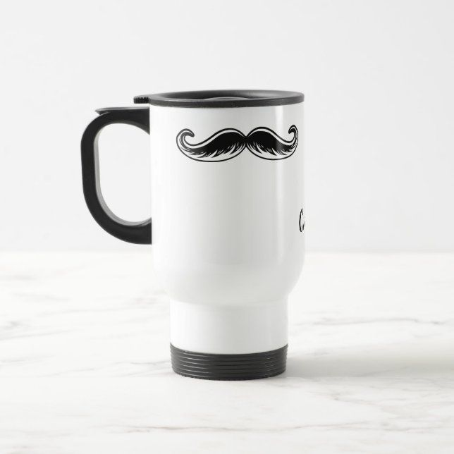 Funny Mustache nom personnalisé mustache tasses (Gauche)