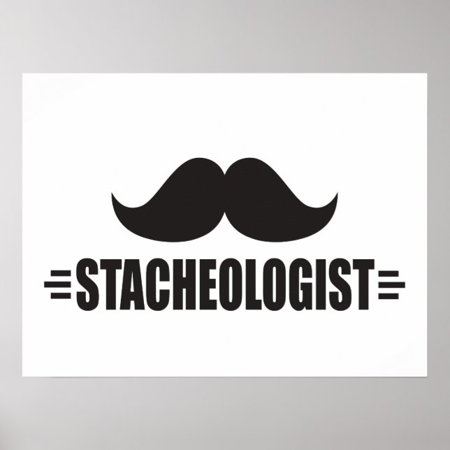 Funny Mustache Poster (Vorne)