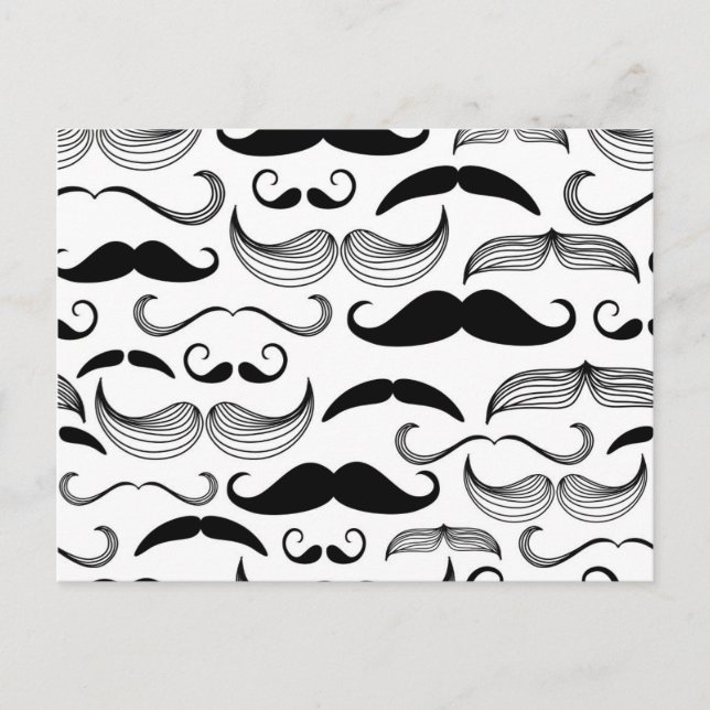 Funny Mustache Postkarte (Vorderseite)