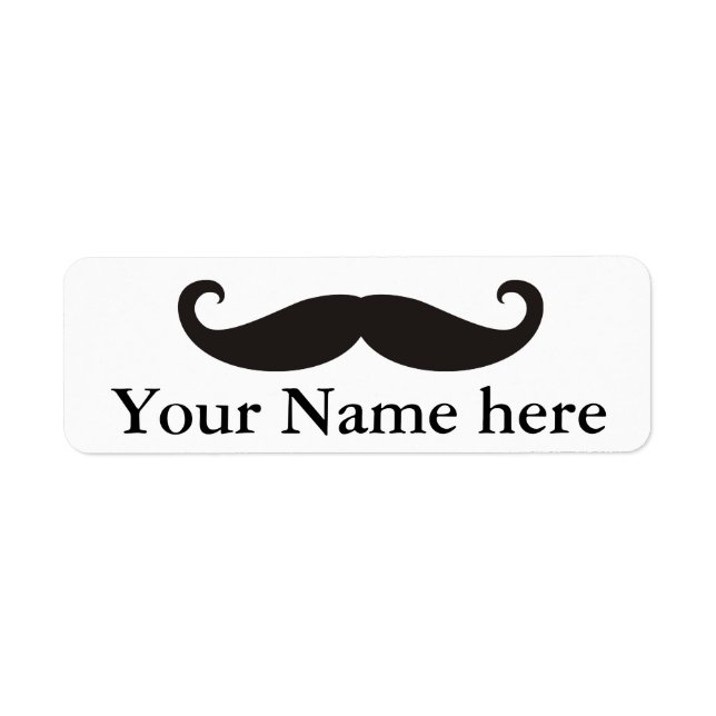Funny Mustache / Schnurbart + Ihr Text (Vorne)