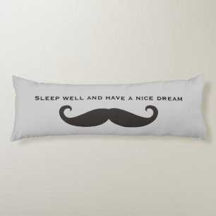 Funny Mustache / Schnurbart + Ihr Text Seitenschläferkissen
