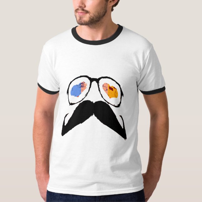 Funny Mustache T-Shirt (Vorderseite)