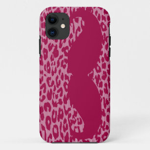 Funny Mustache über Leopard Skin Case-Mate iPhone Hülle