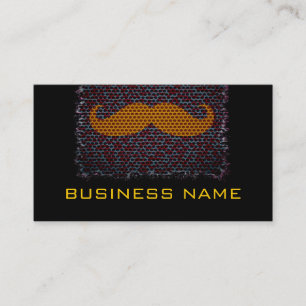 Funny Mustache und Schlicht Black Visitenkarte