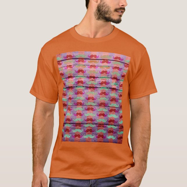 Funny Mustache Vintag #3 T-Shirt (Vorderseite)