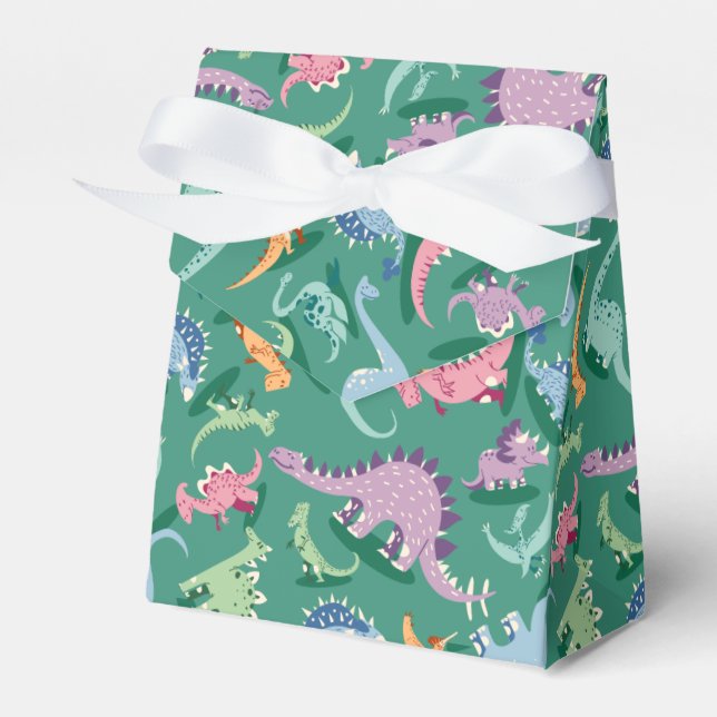 Funny Muster Dino Comic Dinosaurier Geschenkschachtel (Vorderseite)