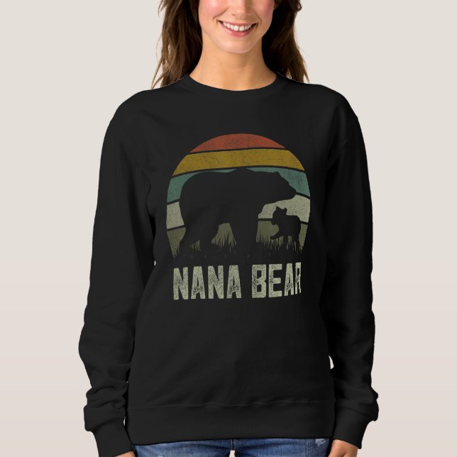 Funny Mütter Day Italia Oma Cub Kids Nana B Sweatshirt (Vorderseite)