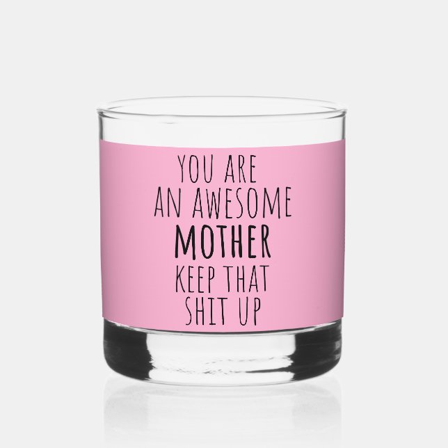 Funny Mutter Geschenk von Tochter Sohn und Kinder  Whiskyglas (Vorderseite)