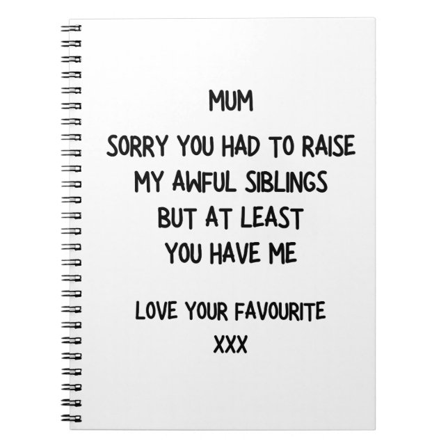 Funny Mütter Notizblock (Vorderseite)