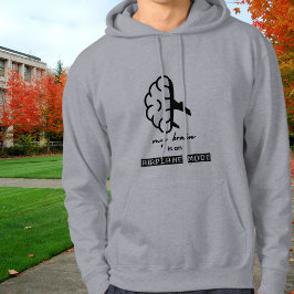 Funny My Brain is on Airplane Mode Coworker Simple Hoodie