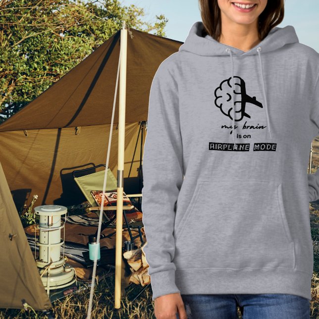 Funny My Brain is on Airplane Mode Coworker Simple Hoodie (Von Creator hochgeladen)