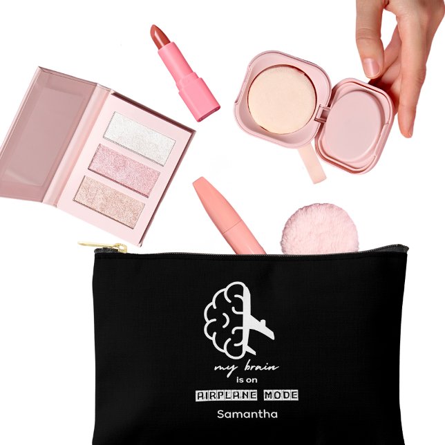 Funny My Brain is on Airplane Mode Coworker Simple Zubehörtasche (Von Creator hochgeladen)