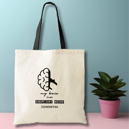 Funny My Brain is on Airplane Mode Coworker Travel Tragetasche