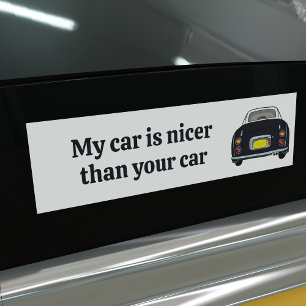 Funny My Car ist Nicer Black Figaro Autoaufkleber