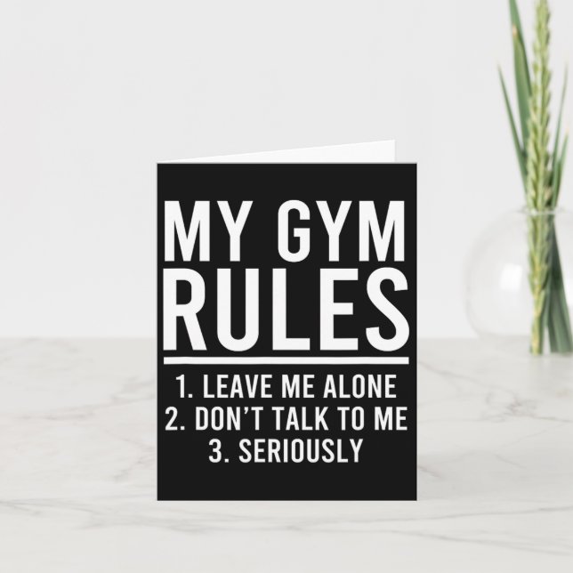 Funny my Gym Rules Karte (Vorderseite)