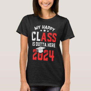 Funny my Happy Class ist hier 2024 Senior 24 T-Shirt
