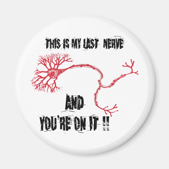 Funny My Last Nerve Magnet (Vorne)
