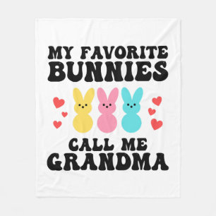 Funny My Liebes Bunnies nennt mich Großmutter Mutt Fleecedecke