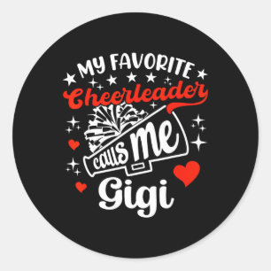 Funny My Lieblings Cheerleader nennt Me Gigi Cheer Runder Aufkleber