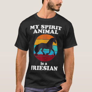 Funny my Spirit Animal ist ein friesisches Pferd T-Shirt