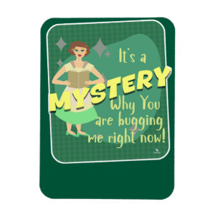 Funny Mystery Snark Retro Reading Hausfrau Magnet