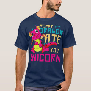 Funny Mythische Kreatur Einhorn Niedlicher Drache T-Shirt