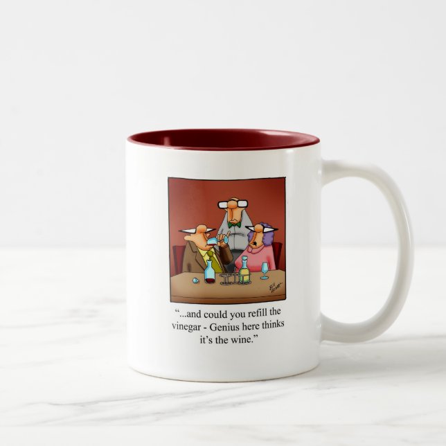 Funny "Nachfüllen Der Vinegar" Weinkultur und Spaß Zweifarbige Tasse (Rechts)