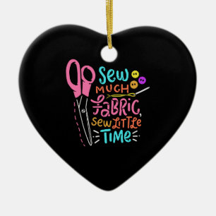 Funny Nähen - Nähen viel Stoff Keramik Ornament