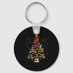 Funny Nähmaschine Weihnachten Baum Weihnachten Schlüsselanhänger