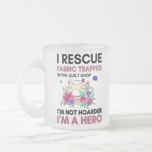 Funny Nähquote Vintage Blumennähmaschine Mattglastasse