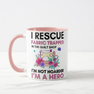 Funny Nähquote Vintage Blumennähmaschine Tasse